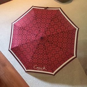 Coach signature logo umbrella